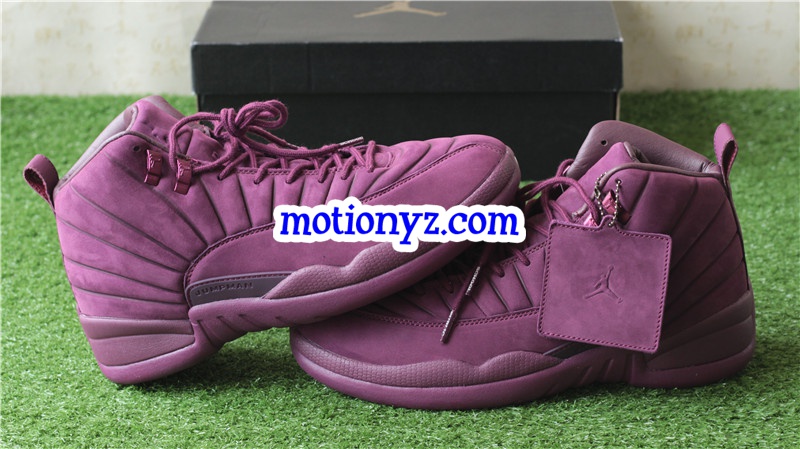 Authentic Air Jordan 12 PSNY Burgundy bordeaux